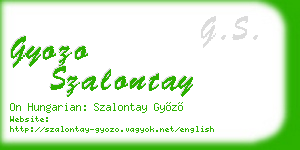 gyozo szalontay business card